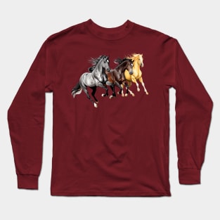 Running Horses Long Sleeve T-Shirt